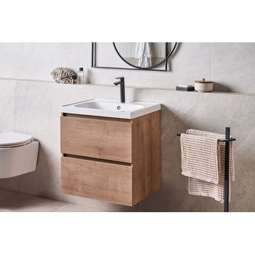 Meuble-lavabo Mural Avec Vasque Lagoa Marron Clair