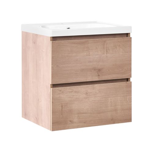 Meuble-lavabo Mural Avec Vasque Lagoa Marron Clair