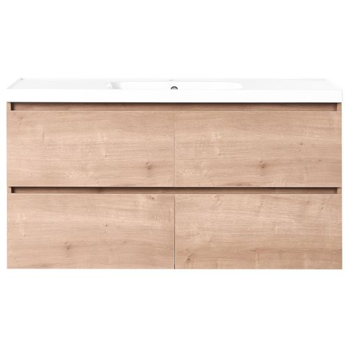 Meuble-lavabo Mural Avec Vasque Lagoa 120 Cm Marron Clair