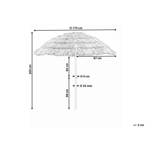 Parasol De Jardin 175 Cm Civetta Naturel