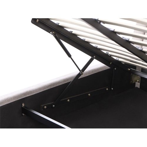 Lit Ottoman Tissu Chenille Challans 140 X 200 Cm Beige