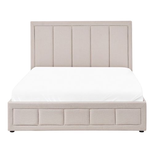 Lit Ottoman Tissu Quiberon 140 X 200 Cm Taupe