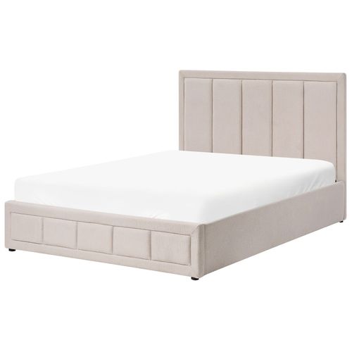 Lit Ottoman Tissu Quiberon 140 X 200 Cm Taupe