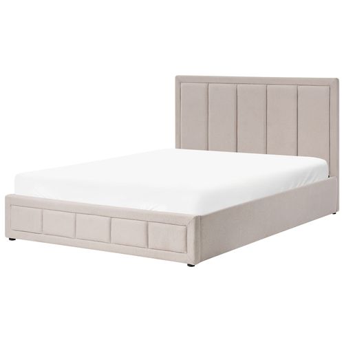 Lit Ottoman Tissu Quiberon 160 X 200 Cm Taupe