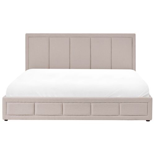 Lit Ottoman Tissu Quiberon 180 X 200 Cm Taupe