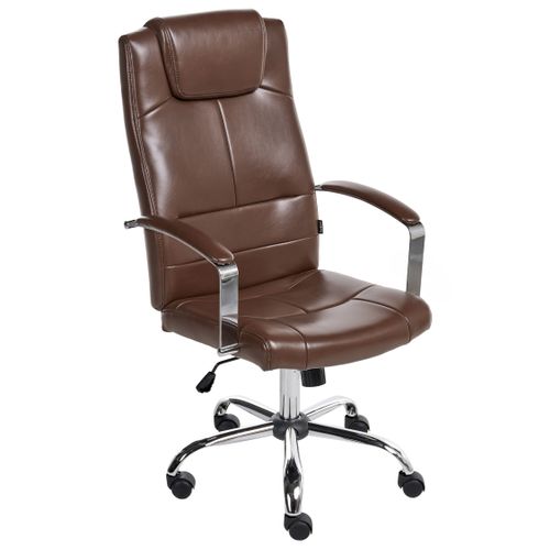Fauteuil De Bureau Winner Cuir Pu Marron