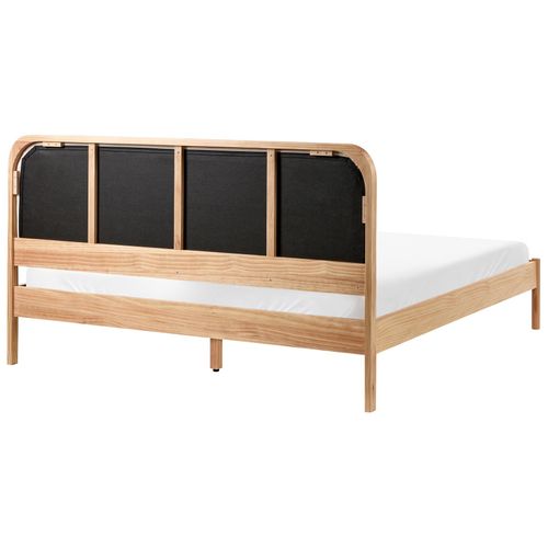 Lit Avec Sommier Bois De Pin Dosches 160 X 200 Cm Marron Clair