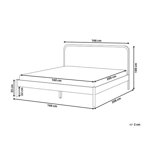 Lit Avec Sommier Bois De Pin Dosches 160 X 200 Cm Marron Clair