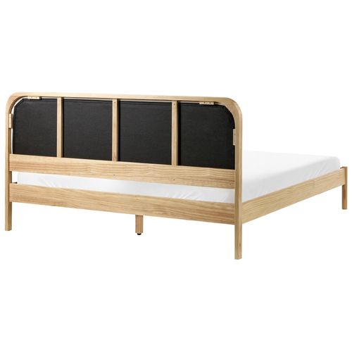 Lit Avec Sommier Bois De Pin Dosches 180 X 200 Cm Marron Clair