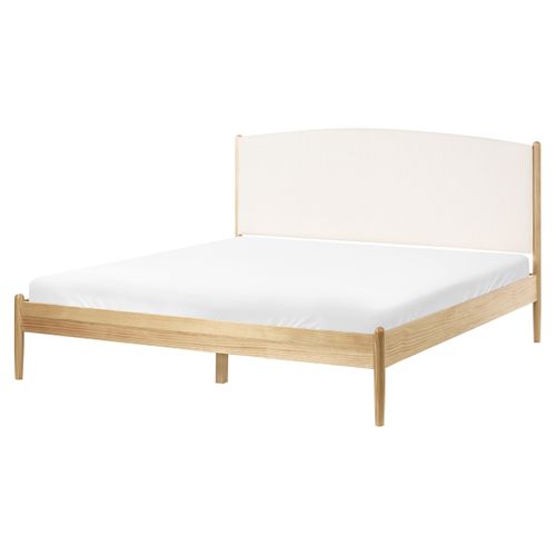 Lit Avec Sommier Bois De Pin Clairac 160 X 200 Cm Marron Clair