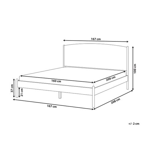 Lit Avec Sommier Bois De Pin Clairac 160 X 200 Cm Marron Clair