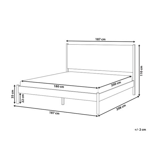 Lit Avec Sommier Bois De Pin Brunemont 180 X 200 Cm Marron Clair