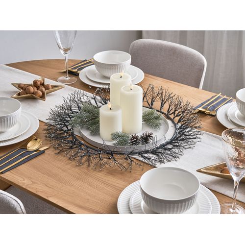 Couronne De Noël LED Muggan Couronne 52 Cm Noir