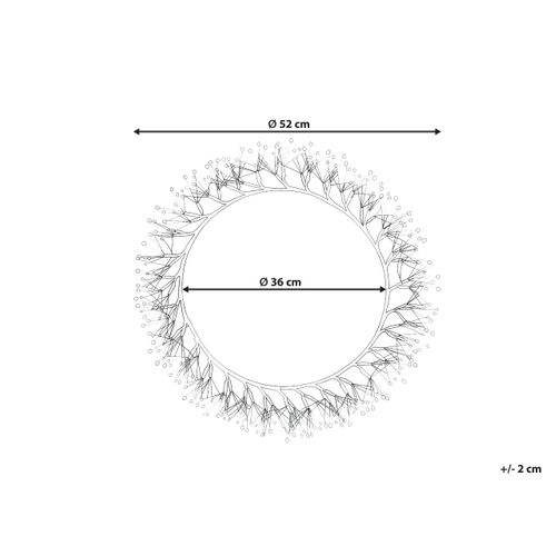 Couronne De Noël LED Muggan Couronne 52 Cm Noir