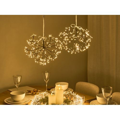 Lot De 2 Décorations Suspendues LED Racksta Gui 30/25 Cm Noir