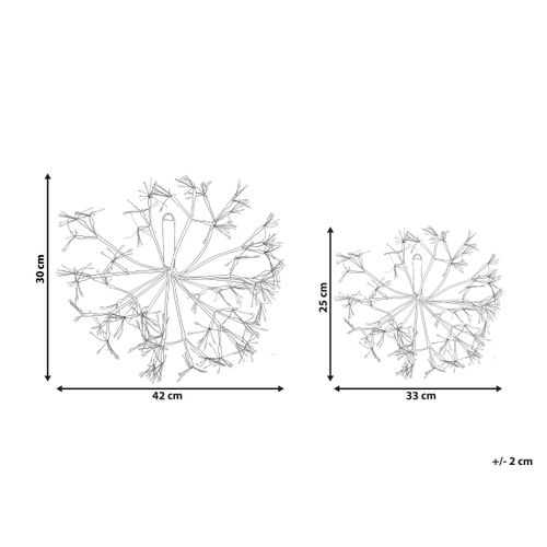 Lot De 2 Décorations Suspendues LED Racksta Gui 30/25 Cm Noir