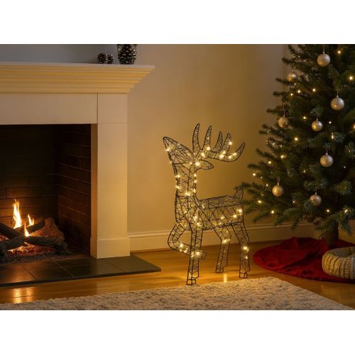 Décoration Extérieure LED Ravsjon Renne 58 Cm Noir