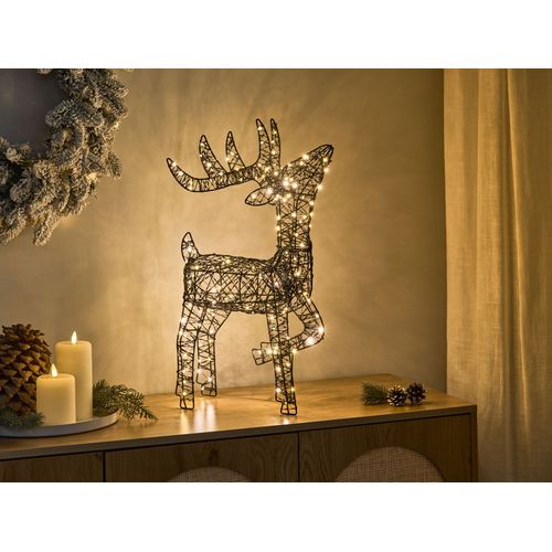 Décoration Extérieure LED Ravsjon Renne 58 Cm Noir