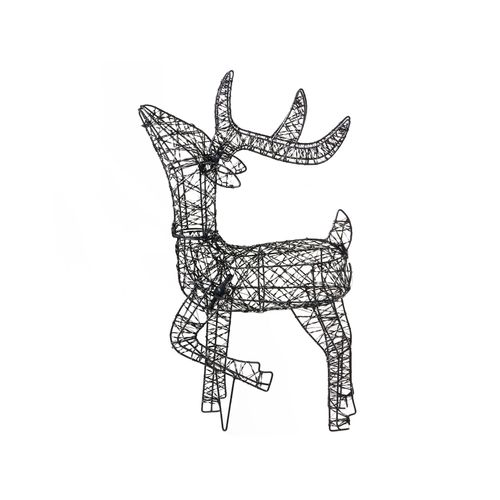 Décoration Extérieure LED Ravsjon Renne 58 Cm Noir