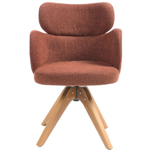 Chaise De Salle à Manger Marcy Bouclé Orange