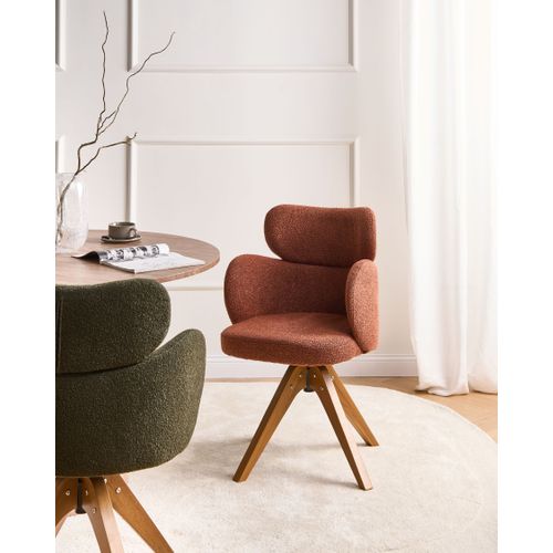 Chaise De Salle à Manger Marcy Bouclé Orange