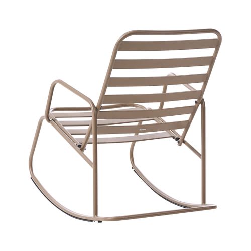 Fauteuil à Bascule De Jardin Turi Métal Taupe