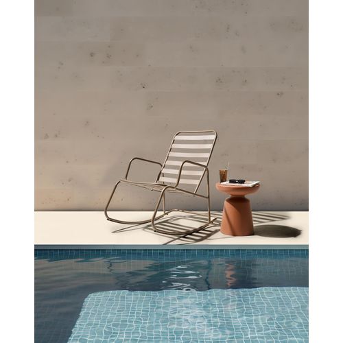 Fauteuil à Bascule De Jardin Turi Métal Taupe