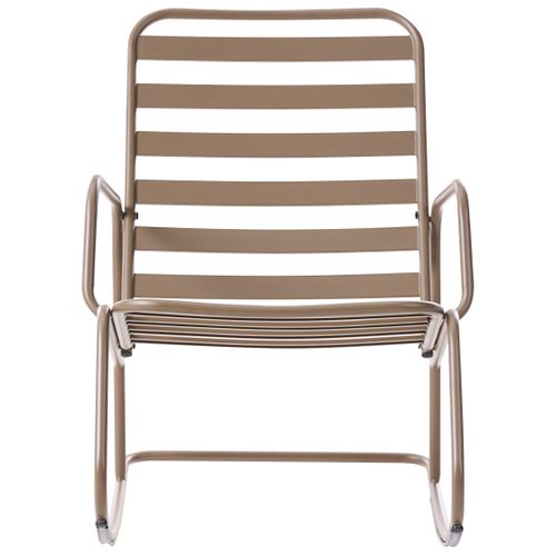Fauteuil à Bascule De Jardin Turi Métal Taupe