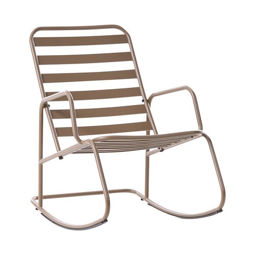 Fauteuil à Bascule De Jardin Turi Métal Taupe