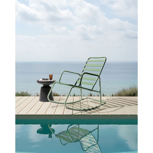 Fauteuil à Bascule De Jardin Turi Métal Vert