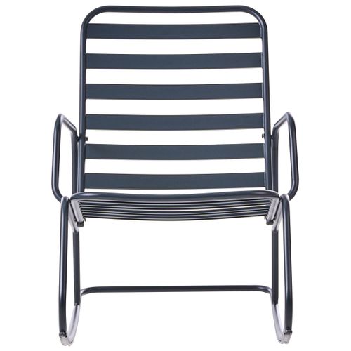 Fauteuil à Bascule De Jardin Turi Métal Noir