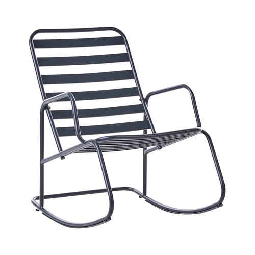 Fauteuil à Bascule De Jardin Turi Métal Noir