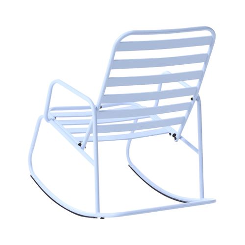 Fauteuil à Bascule De Jardin Turi Métal Bleu Clair