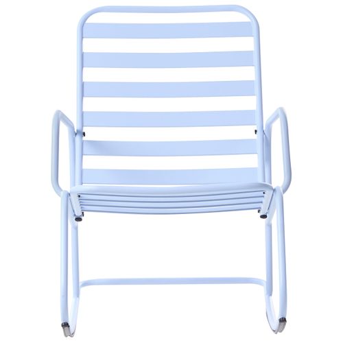 Fauteuil à Bascule De Jardin Turi Métal Bleu Clair