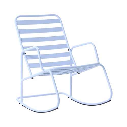 Fauteuil à Bascule De Jardin Turi Métal Bleu Clair