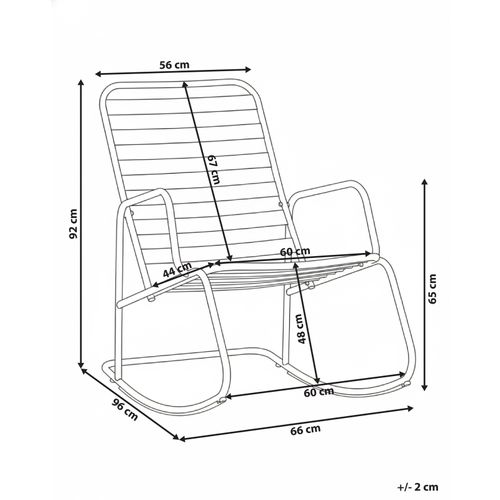 Fauteuil à Bascule De Jardin Turi Métal Bleu Clair