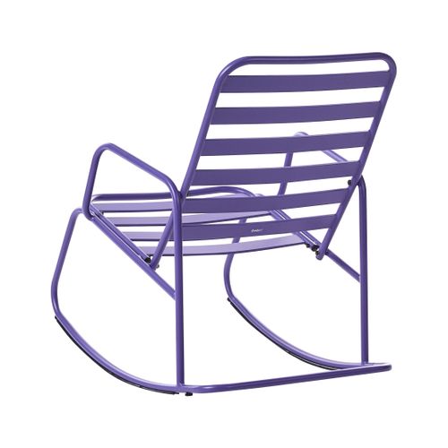 Fauteuil à Bascule De Jardin Turi Métal Bleu