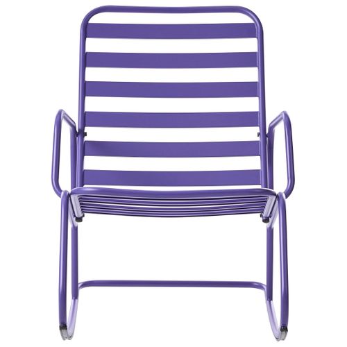 Fauteuil à Bascule De Jardin Turi Métal Bleu