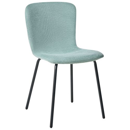 Lot De 4 Chaises De Salle à Manger Caldwell Tissu Vert Menthe