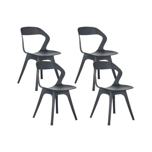 Lot De 4 Chaises De Jardin Lachania Noir