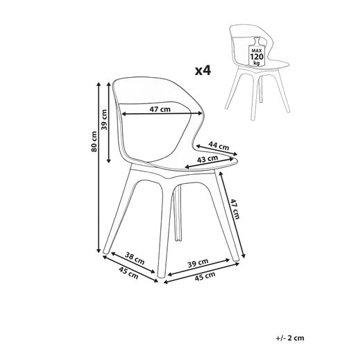 Lot De 4 Chaises De Jardin Lachania Noir