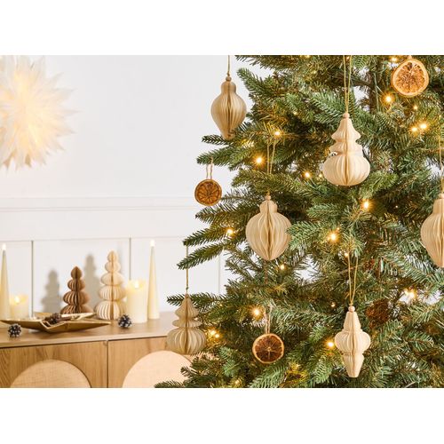 Lot De 20 Décorations Pour Sapin De Noël Altaelva Papier Beige