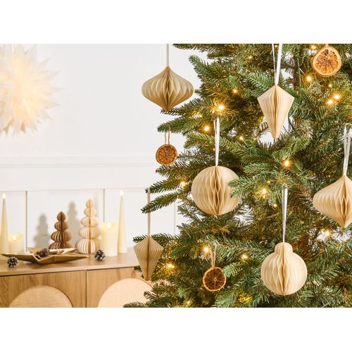 Lot De 20 Décorations Pour Sapin De Noël Jolstra Papier Beige