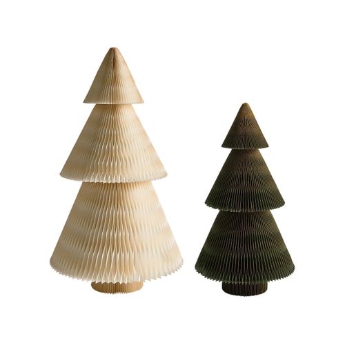 Lot De 2 Décorations De Noël Vefsna Arbre De Noël 90/122 Cm Beige/vert