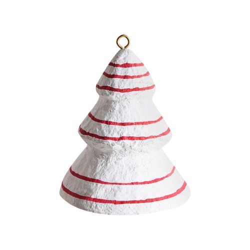 Lot De 12 Décorations Pour Sapin De Noël Gidealven Papier-mâché Rouge/blanc