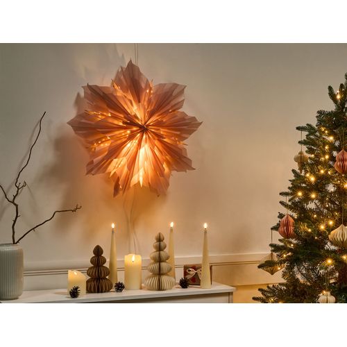Décoration De Noël Osteran Étoile 59 Cm Rose