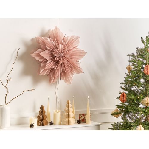 Décoration De Noël Osteran Étoile 59 Cm Rose