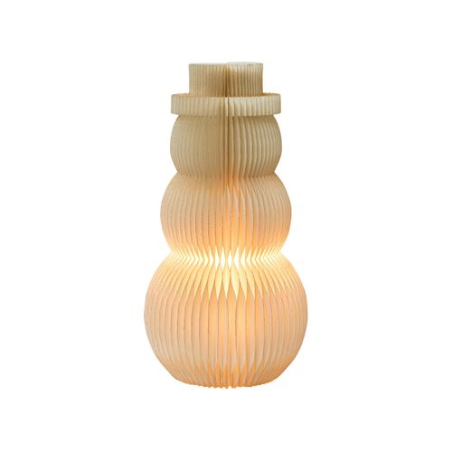 Décoration De Noël Lampe à Poser Banga Bonhomme De Neige 51 Cm Beige