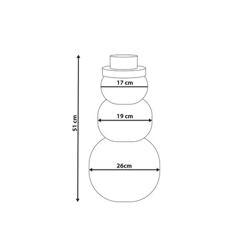 Décoration De Noël Lampe à Poser Banga Bonhomme De Neige 51 Cm Beige