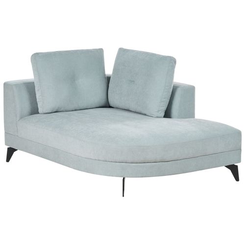Chaise Longue Marum Tissu Chenille Bleu Clair